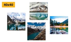 Set obrazů okouzlující horské krajiny