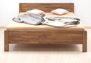 Zvýšená postel dvoulůžko z masivu Sofi-oblá, masiv dub cink