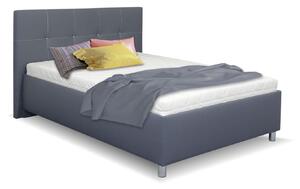 Čalouněná postel s úložným prostorem Crissy, 140x200, tmavě šedá