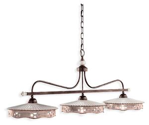 Ferroluce Závěsné vintage svítidlo ALESSANDRIA, d. 125 cm, 3xE27