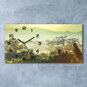 Moderní skleněné hodiny na stěnu Džungle pl_zsp_60x30_f_66007355
