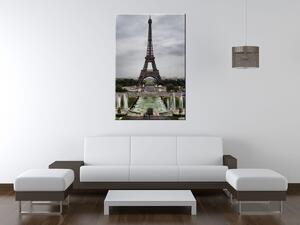Gario Obraz na plátně Eiffelova věž a Avenue des Champs-Élysées Velikost: 55 x 115 cm