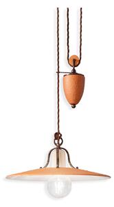 Ferroluce Závěsné vintage svítidlo s kladkou BOLOGNA, ∅ 40 cm, 1xE27