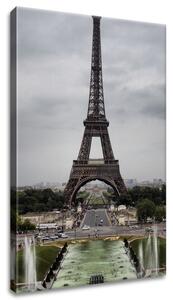 Gario Obraz na plátně Eiffelova věž a Avenue des Champs-Élysées Velikost: 55 x 115 cm