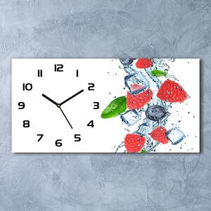 Skleněné hodiny na stěnu Lesní ovoce s ledem pl_zsp_60x30_f_66266127