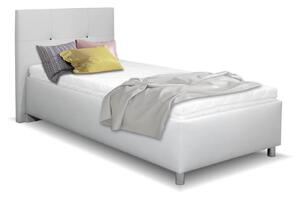 Čalouněná postel s úložným prostorem Crissy, 90x200, světle šedá