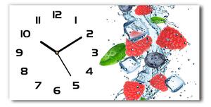 Skleněné hodiny na stěnu Lesní ovoce s ledem pl_zsp_60x30_f_66266127