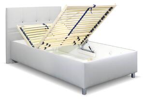 Čalouněná postel s úložným prostorem Crissy, 120x200, světle šedá