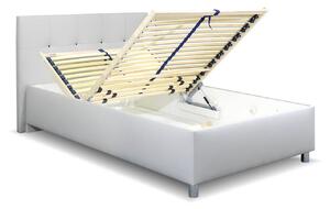 Čalouněná postel s úložným prostorem Crissy, 140x200, světle šedá