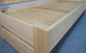 Dřevěná rozkládací postel ARLETA TWIN - lavice, masiv buk, 90-160x200cm