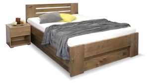 Zvýšená postel ROSA, s úložným prostorem, masiv smrk, 140x200