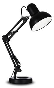 Stolní lampa Kelly s kloubovým ramenem, E27, černá