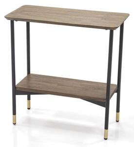 LivinHill Odkládací stolek Maze 60 cm z masivu hnědý/černý