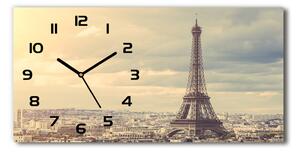 Skleněné hodiny na stěnu Eiffelova věž Paříž pl_zsp_60x30_f_67211214