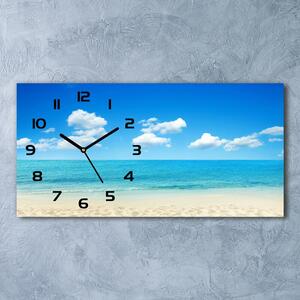 Skleněné hodiny na stěnu tiché Rajská pláž pl_zsp_60x30_f_67235061