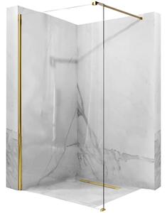 Rea AERO, sprchová zástěna WALK IN 80 x 195 cm, čiré sklo - zlatý profil, REA-K8439