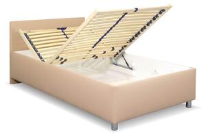 Zvýšená čalouněná postel Lyoneta, s úložným prostorem, 120x200