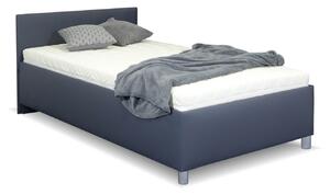 Zvýšená čalouněná postel s úložným prostorem Lyoneta, 140x200, tmavě šedá