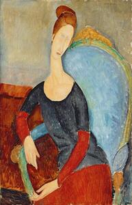 Obrazová reprodukce Mme Hebuterne in a Blue Chair, Modigliani, Amedeo