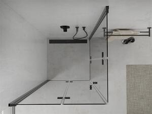 Mexen Lima Duo sprchový kout 100 x 100 cm, čiré sklo-černý profil, 856-100-100-70-00-02
