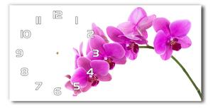Skleněné hodiny na stěnu Růžová orchidej pl_zsp_60x30_f_67691978
