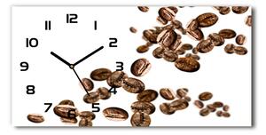 Moderní skleněné hodiny na stěnu Zrnka kávy pl_zsp_60x30_f_68369334