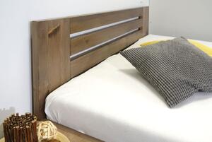 Zvýšená postel dvoulůžko s úložným prostorem ROSA, masiv smrk, 160x210