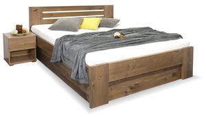 Zvýšená postel dvoulůžko s úložným prostorem ROSA, masiv smrk, 160x220