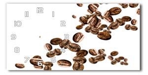 Moderní skleněné hodiny na stěnu Zrnka kávy pl_zsp_60x30_f_68369334