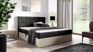 Čalouněná jednolůžková postel 120x220 CHANTELLE 9 - nordic teak / grafitová + topper ZDARMA