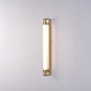 ACB Iluminacion Nástěnné LED svítidlo LINEO, 11W, v. 60 cm, CRI90, CCT 2700-3000K, IP44 Barva: Zlatá, Stmívání a řízení: ON/OFF