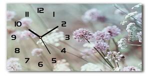 Skleněné hodiny na stěnu tiché Divoké květiny pl_zsp_60x30_f_68608156