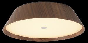 ACB Iluminacion Stropní LED svítidlo CORA, 25W, ø 33,5 cm, CRI90, CCT switch 2700-3000K Barva: Ořechové dřevo-černá, Stmívání a řízení: ON/OFF