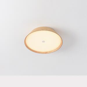 ACB Iluminacion Stropní LED svítidlo CORA, 25W, ø 33,5 cm, CRI90, CCT switch 2700-3000K Barva: Dubové dřevo-bílá, Stmívání a řízení: ON/OFF