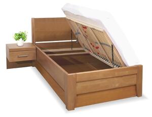 Zvýšená postel Concepta 2, s úložným prostorem, masiv buk, 120x200