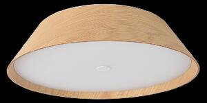 ACB Iluminacion Stropní LED svítidlo CORA, 25W, ø 33,5 cm, CRI90, CCT switch 2700-3000K Barva: Ořechové dřevo-černá, Stmívání a řízení: ON/OFF