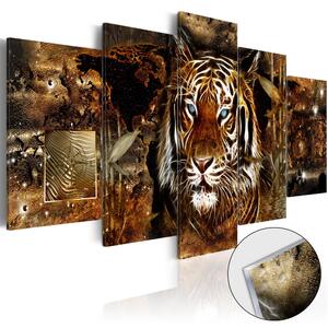 Obraz zlatá džungle na akrylátovém skle - Golden Jungle - 200x100