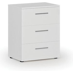 Kancelářská komoda ke stolu PRIMO WHITE, 740 x 600 x 420 mm, bílá