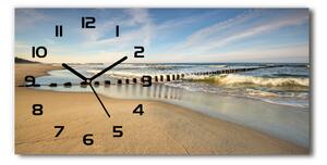 Skleněné hodiny na stěnu Pláž Baltské moře pl_zsp_60x30_f_69300790