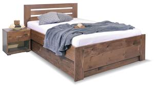 Zvýšená postel s úložným prostorem Rita, masiv smrk, 120x200