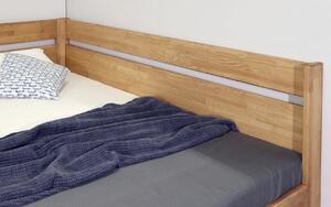 Zvýšená postel s úložným prostorem Academia,140x200, masiv buk, Pravá