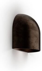 Il Fanale 298.01.OS Mask, obloukové nástěnné svítidlo z mosazi pro nepřímé osvětlení, LED 6W 3000K, průměr 14cm, IP65