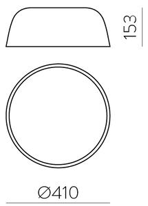 ACB Iluminacion Stropní LED svítidlo OSLO, 22W, ø 41 cm, CCT switch 2700-4000K Barva: Černá, Stmívání a řízení: ON/OFF