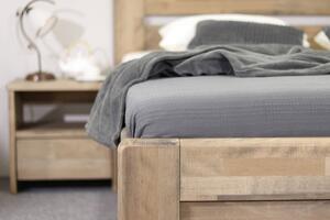 Zvýšená postel s úložným prostorem Primátor, masiv buk, 120x200