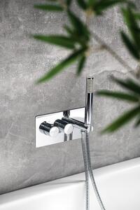 Sapho, RHAPSODY podomítková sprchová termostatická baterie včetně ruční sprchy, 2 výstupy, chrom, 5508