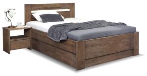 Zvýšená postel s úložným prostorem Trinity, 140x200, masiv dub