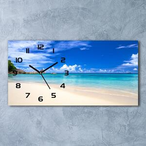 Skleněné hodiny na stěnu Tropická pláž pl_zsp_60x30_f_72192051