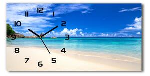 Skleněné hodiny na stěnu Tropická pláž pl_zsp_60x30_f_72192051