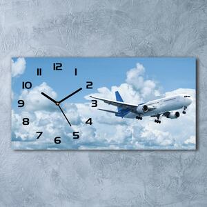 Skleněné hodiny na stěnu Letadlo na nebi pl_zsp_60x30_f_72304948