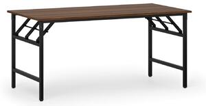 Konferenční stůl FAST READY s černou podnoží, 1600 x 800 x 750 mm, ořech